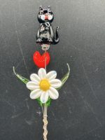Small Glass Flower Bouquet w/Cat (multiple styles) - Image 2