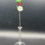 Small Glass Flower Bouquet w/Frog