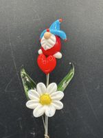 Small Glass Flower Bouquet w/Gnome - Image 2