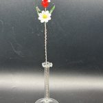 Small Glass Flower Bouquet w/Gnome