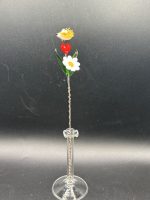 Small Glass Flower Bouquet w/Hedgehog