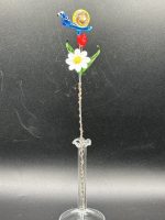 Small Glass Flower Bouquet w/Snail