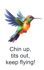 Hummingbird w/Glass Heart & Card - Image 2