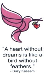 Hummingbird w/Glass Heart & Card - Image 3