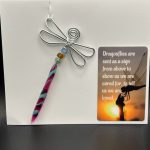 Aluminum Dragonfly w/Glass Tail & Dragonfly Card