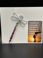 Aluminum Dragonfly w/Glass Tail & Dragonfly Card