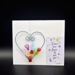 Mother's Day - Aluminum Heart w/Glass Flower Bouquet Inside w/Card